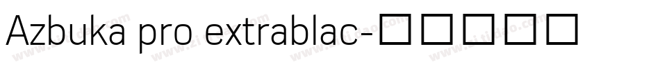 Azbuka pro extrablac字体转换